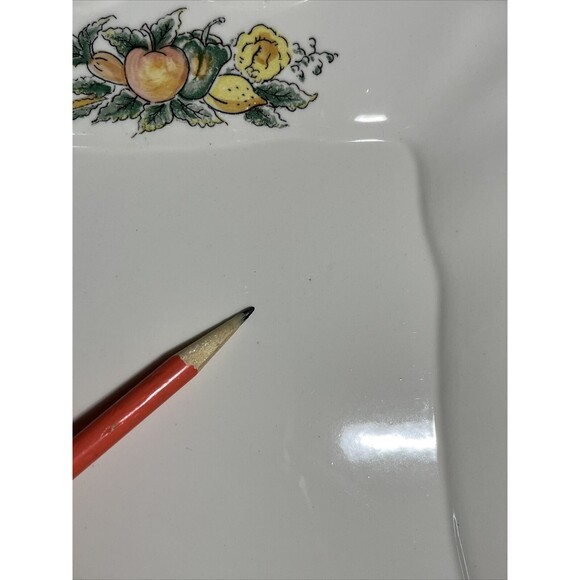 Vintage Porcelain Rectangle Serving Dish Fruit‎ Harvest Pattern Made In Japan - Picture 8 of 8